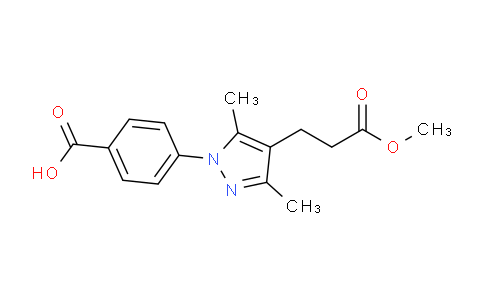 CAS No. 956437-89-1, 4-(4-(3-Methoxy-3-oxopropyl)-3,5-dimethyl-1H-pyrazol-1-yl)benzoic acid