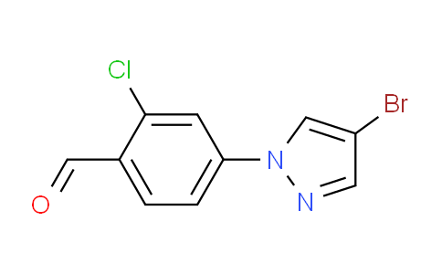 CAS No. 1697386-29-0, 4-(4-Bromo-1H-pyrazol-1-yl)-2-chlorobenzaldehyde