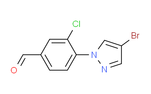 CAS No. 1525786-05-3, 4-(4-Bromo-1H-pyrazol-1-yl)-3-chlorobenzaldehyde