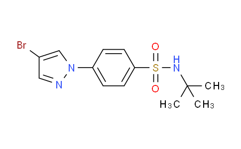 CAS No. 1199773-25-5, 4-(4-Bromo-1H-pyrazol-1-yl)-N-(tert-butyl)benzenesulfonamide