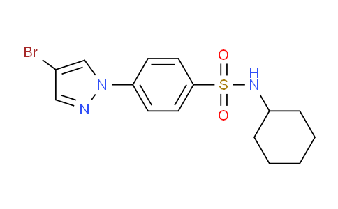 CAS No. 1187385-90-5, 4-(4-Bromo-1H-pyrazol-1-yl)-N-cyclohexylbenzenesulfonamide