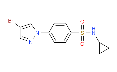 CAS No. 1199773-34-6, 4-(4-Bromo-1H-pyrazol-1-yl)-N-cyclopropylbenzenesulfonamide