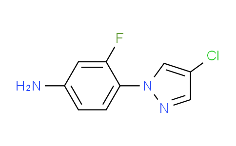 CAS No. 1006960-83-3, 4-(4-Chloro-1H-pyrazol-1-yl)-3-fluoroaniline