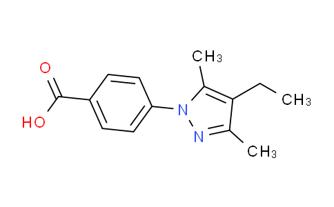 CAS No. 957312-77-5, 4-(4-Ethyl-3,5-dimethyl-1H-pyrazol-1-yl)benzoic acid