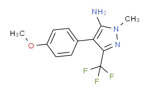 CAS No. 164668-12-6, 4-(4-Methoxyphenyl)-1-methyl-3-(trifluoromethyl)-1H-pyrazol-5-amine