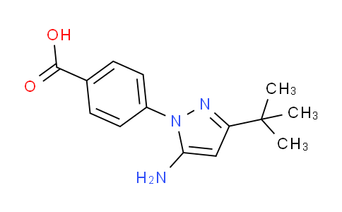 CAS No. 869663-56-9, 4-(5-Amino-3-(tert-butyl)-1H-pyrazol-1-yl)benzoic acid