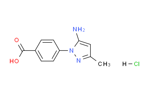 CAS No. 303766-96-3, 4-(5-Amino-3-methyl-1H-pyrazol-1-yl)benzoic acid hydrochloride