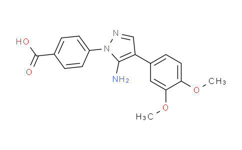 CAS No. 895011-68-4, 4-(5-Amino-4-(3,4-dimethoxyphenyl)-1H-pyrazol-1-yl)benzoic acid