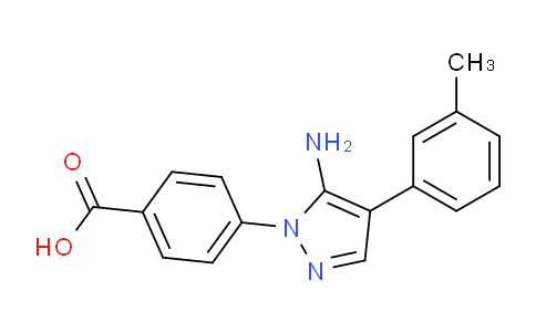 CAS No. 1003992-13-9, 4-(5-Amino-4-(m-tolyl)-1H-pyrazol-1-yl)benzoic acid