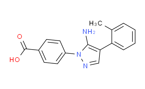 CAS No. 1003992-15-1, 4-(5-Amino-4-(o-tolyl)-1H-pyrazol-1-yl)benzoic acid