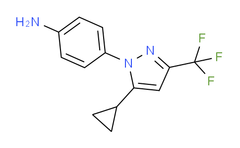 CAS No. 1006334-29-7, 4-(5-Cyclopropyl-3-(trifluoromethyl)-1H-pyrazol-1-yl)aniline