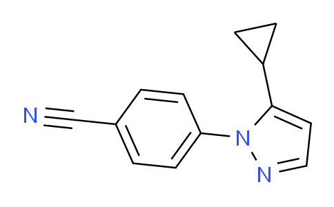 CAS No. 1400645-43-3, 4-(5-Cyclopropylpyrazol-1-yl)benzonitrile