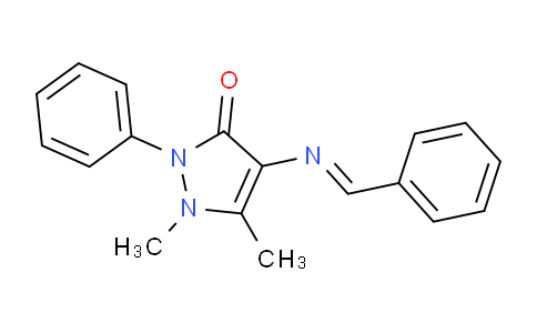 CAS No. 83-17-0, 4-(Benzylideneamino)-1,5-dimethyl-2-phenyl-1H-pyrazol-3(2H)-one