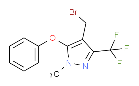CAS No. 912569-72-3, 4-(Bromomethyl)-1-methyl-5-phenoxy-3-(trifluoromethyl)-1H-pyrazole