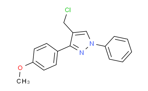 CAS No. 873312-85-7, 4-(Chloromethyl)-3-(4-methoxyphenyl)-1-phenyl-1H-pyrazole