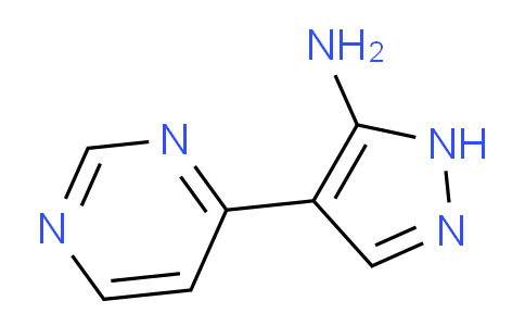 CAS No. 1111638-49-3, 4-(Pyrimidin-4-yl)-1H-pyrazol-5-amine