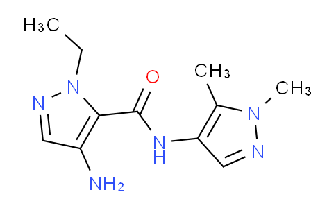 CAS No. 1001500-45-3, 4-Amino-N-(1,5-dimethyl-1H-pyrazol-4-yl)-1-ethyl-1H-pyrazole-5-carboxamide