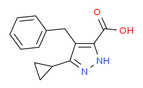 CAS No. 1514002-68-6, 4-Benzyl-3-cyclopropyl-1H-pyrazole-5-carboxylic acid