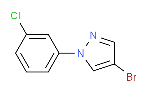 CAS No. 957034-94-5, 4-Bromo-1-(3-chlorophenyl)-1H-pyrazole