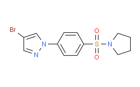 CAS No. 1187385-91-6, 4-Bromo-1-(4-(pyrrolidin-1-ylsulfonyl)phenyl)-1H-pyrazole