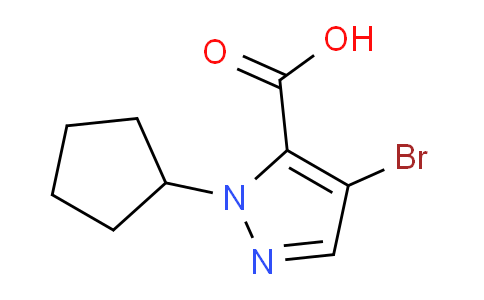 CAS No. 1006494-04-7, 4-Bromo-1-cyclopentyl-1H-pyrazole-5-carboxylic acid