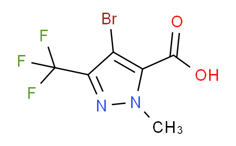CAS No. 497833-05-3, 4-Bromo-1-methyl-3-(trifluoromethyl)-1H-pyrazole-5-carboxylic acid