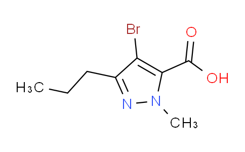 CAS No. 128537-50-8, 4-Bromo-1-methyl-3-propyl-1H-pyrazole-5-carboxylic acid