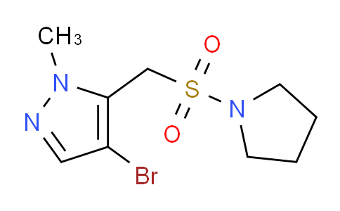 CAS No. 1707395-89-8, 4-Bromo-1-methyl-5-((pyrrolidin-1-ylsulfonyl)methyl)-1H-pyrazole
