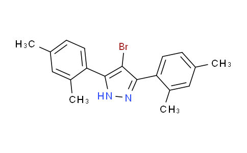 CAS No. 1187556-95-1, 4-Bromo-3,5-bis(2,4-dimethylphenyl)-1H-pyrazole