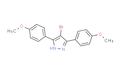 CAS No. 76973-57-4, 4-Bromo-3,5-bis(4-methoxyphenyl)-1H-pyrazole