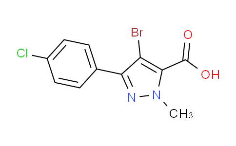 CAS No. 1245087-32-4, 4-Bromo-3-(4-chlorophenyl)-1-methyl-1H-pyrazole-5-carboxylic acid