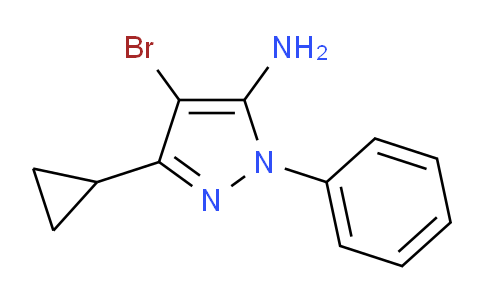 CAS No. 1349709-09-6, 4-Bromo-3-cyclopropyl-1-phenyl-1H-pyrazol-5-amine
