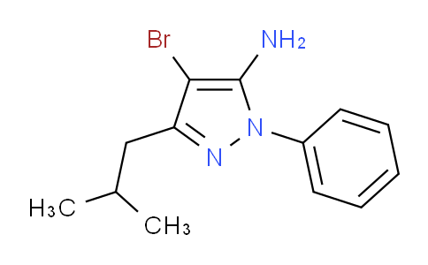CAS No. 1349718-84-8, 4-Bromo-3-isobutyl-1-phenyl-1H-pyrazol-5-amine