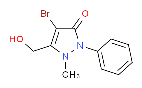 CAS No. 81122-69-2, 4-Bromo-5-(hydroxymethyl)-1-methyl-2-phenyl-1H-pyrazol-3(2H)-one