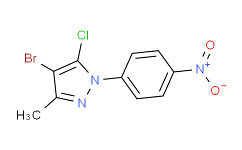 CAS No. 90766-91-9, 4-Bromo-5-chloro-3-methyl-1-(4-nitrophenyl)-1H-pyrazole