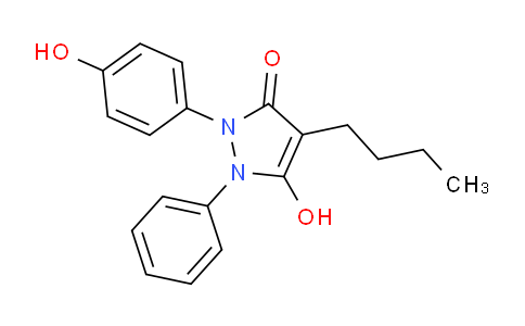 CAS No. 975-18-8, 4-Butyl-5-hydroxy-2-(4-hydroxyphenyl)-1-phenyl-1H-pyrazol-3(2H)-one