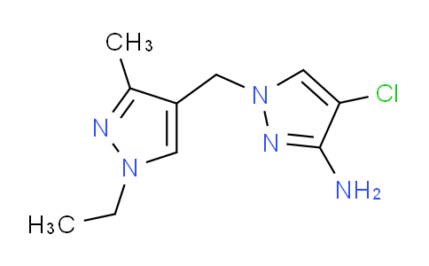 CAS No. 1004451-77-7, 4-Chloro-1-((1-ethyl-3-methyl-1H-pyrazol-4-yl)methyl)-1H-pyrazol-3-amine
