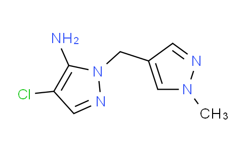 CAS No. 1172082-34-6, 4-Chloro-1-((1-methyl-1H-pyrazol-4-yl)methyl)-1H-pyrazol-5-amine