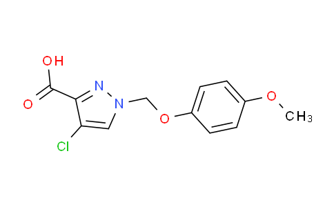 CAS No. 1006444-12-7, 4-Chloro-1-((4-methoxyphenoxy)methyl)-1H-pyrazole-3-carboxylic acid