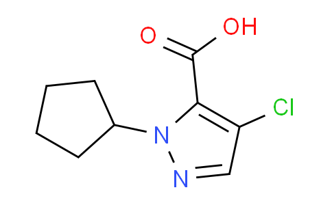 CAS No. 1006493-95-3, 4-Chloro-1-cyclopentyl-1H-pyrazole-5-carboxylic acid