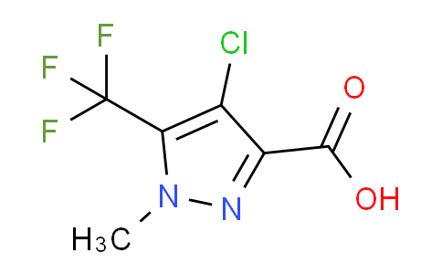 CAS No. 1001519-38-5, 4-Chloro-1-methyl-5-(trifluoromethyl)-1H-pyrazole-3-carboxylic acid