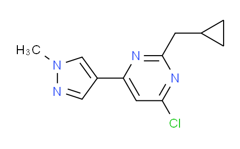 CAS No. 1713648-48-6, 4-Chloro-2-(cyclopropylmethyl)-6-(1-methyl-1H-pyrazol-4-yl)pyrimidine