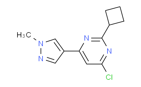 CAS No. 1710695-94-5, 4-Chloro-2-cyclobutyl-6-(1-methyl-1H-pyrazol-4-yl)pyrimidine