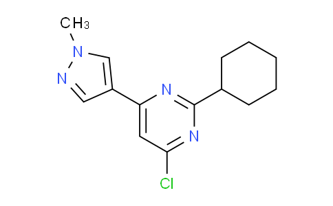 CAS No. 1708380-09-9, 4-Chloro-2-cyclohexyl-6-(1-methyl-1H-pyrazol-4-yl)pyrimidine