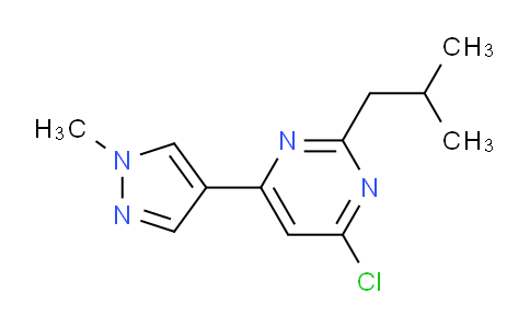 CAS No. 1707747-02-1, 4-Chloro-2-isobutyl-6-(1-methyl-1H-pyrazol-4-yl)pyrimidine