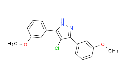 CAS No. 1159988-50-7, 4-Chloro-3,5-bis(3-methoxyphenyl)-1H-pyrazole