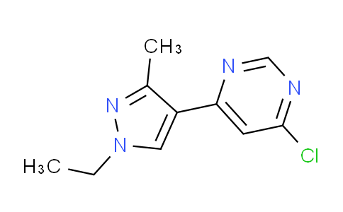CAS No. 1708436-05-8, 4-Chloro-6-(1-ethyl-3-methyl-1H-pyrazol-4-yl)pyrimidine