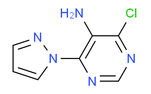 CAS No. 1342392-11-3, 4-Chloro-6-(1H-pyrazol-1-yl)pyrimidin-5-amine
