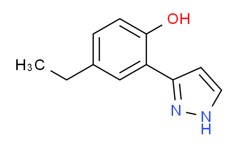 CAS No. 288401-59-2, 4-Ethyl-2-(1H-pyrazol-3-yl)phenol