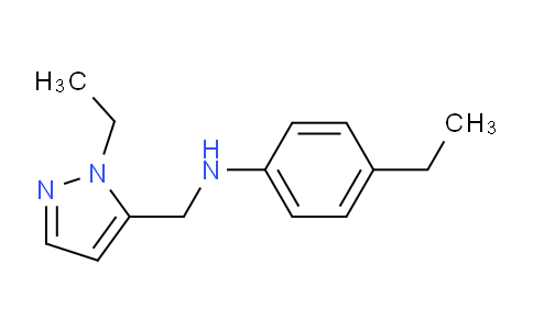 CAS No. 1004194-26-6, 4-Ethyl-N-((1-ethyl-1H-pyrazol-5-yl)methyl)aniline
